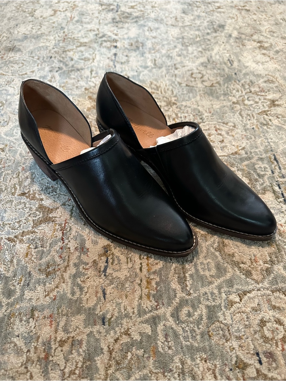 Madewell Black Brady Lowcut Bootie in Leather